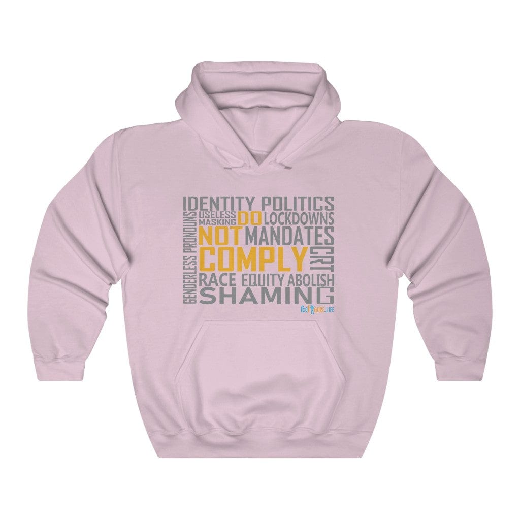 Printify Hoodie Light Pink / S Do Not Comply