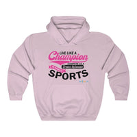 Thumbnail for Printify Hoodie Light Pink / S Live Like a Champion 2