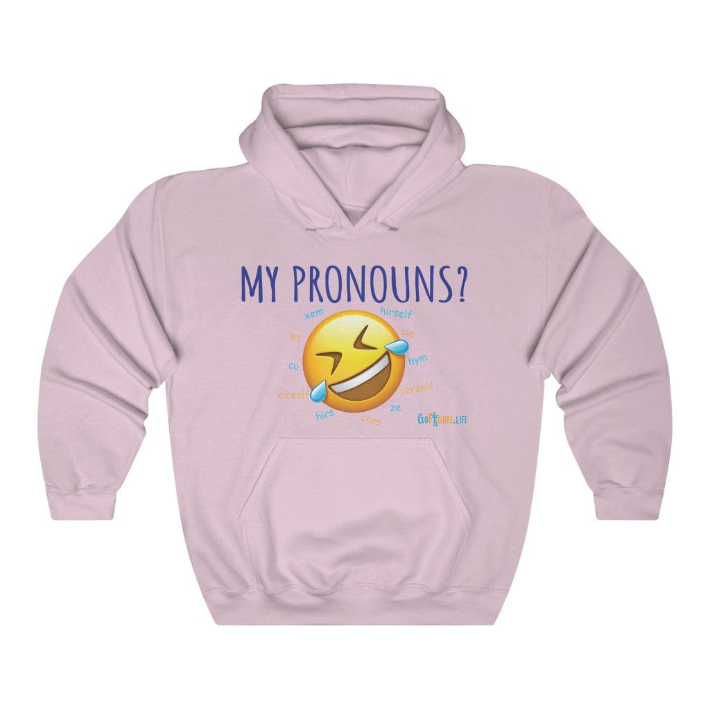 Printify Hoodie Light Pink / S Pronouns are Funny