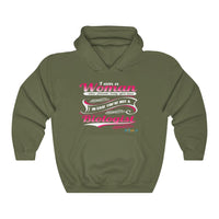 Thumbnail for Printify Hoodie Military Green / S I am a Woman - fancy