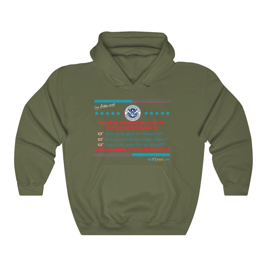 Printify Hoodie Military Green / S Immigration Requirements
