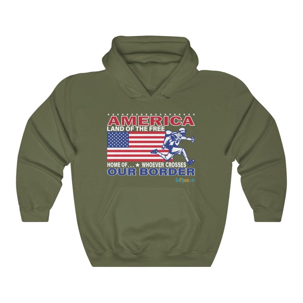 Printify Hoodie Military Green / S Land of the Free