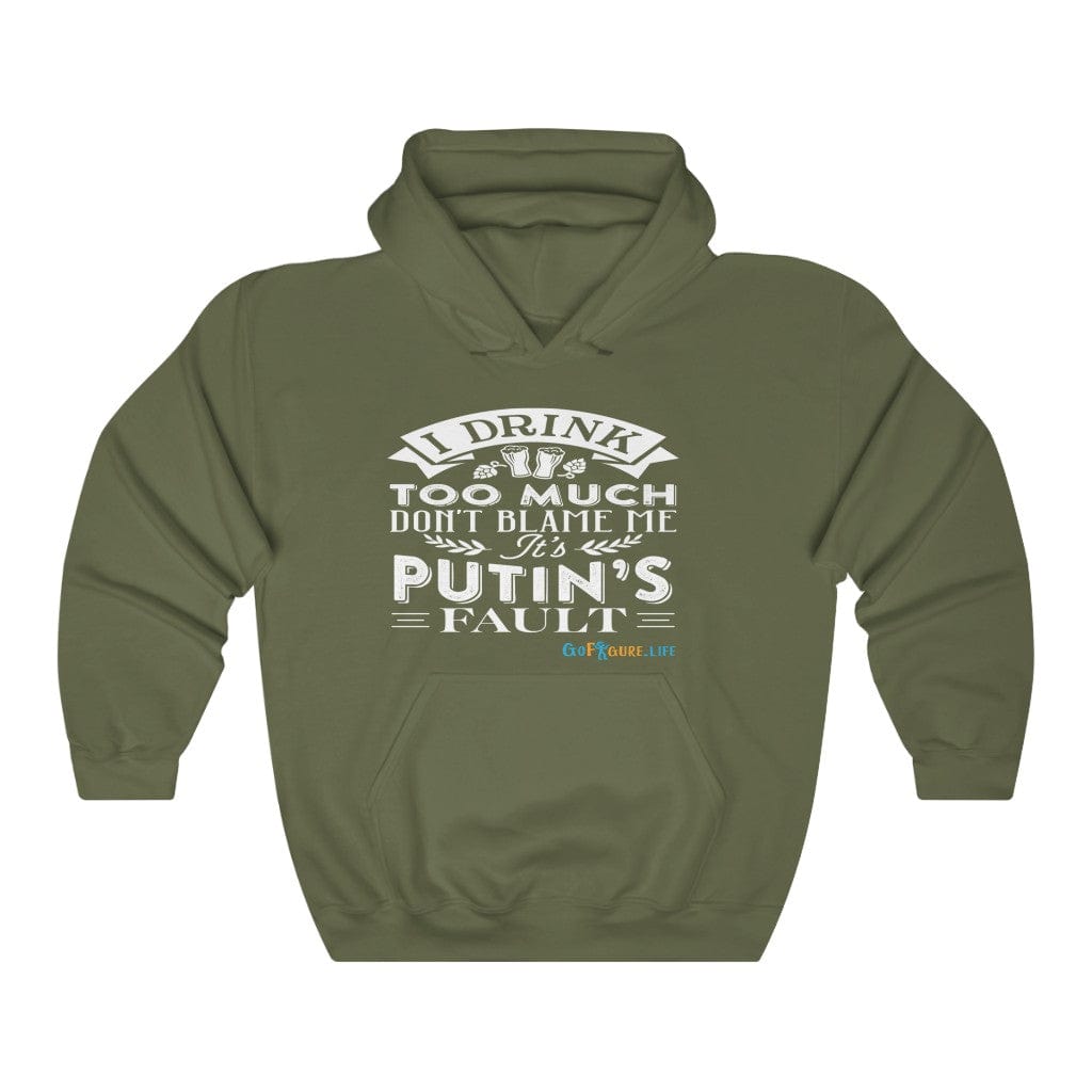 Printify Hoodie Military Green / S Putin's Fault