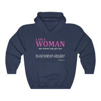 Thumbnail for Printify Hoodie Navy / S I am a Woman - simple