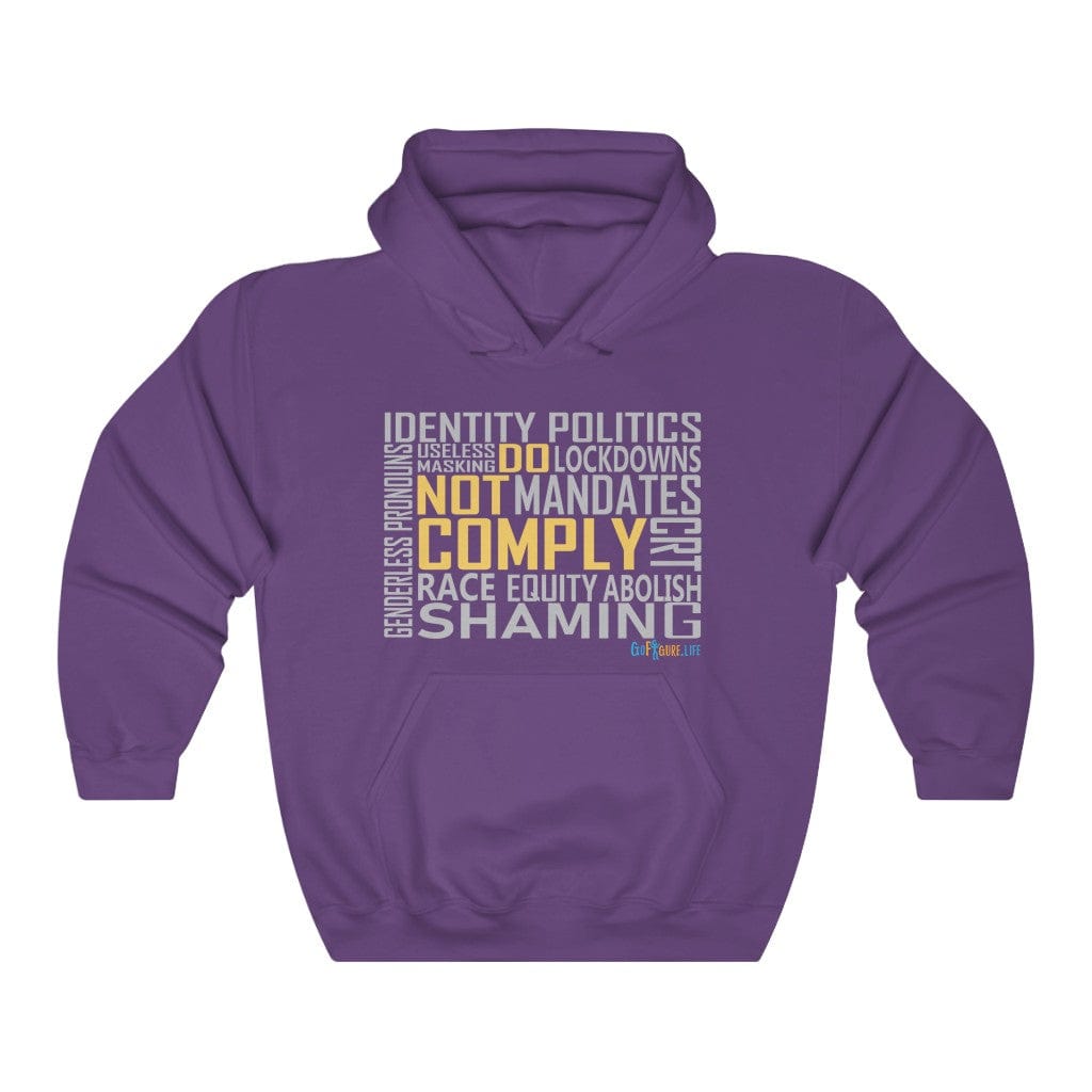 Printify Hoodie Purple / S Do Not Comply