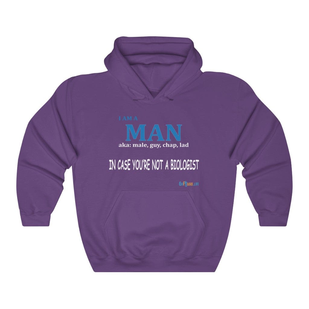 Printify Hoodie Purple / S I am a Man