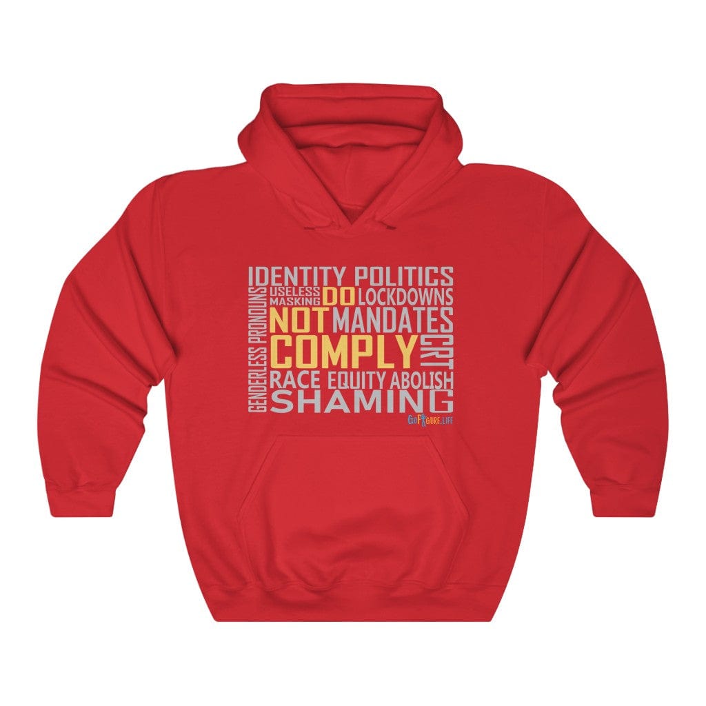 Printify Hoodie Red / L Do Not Comply