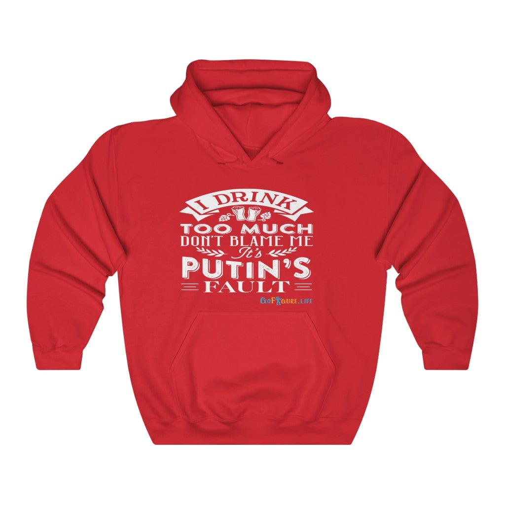 Printify Hoodie Red / S Putin's Fault