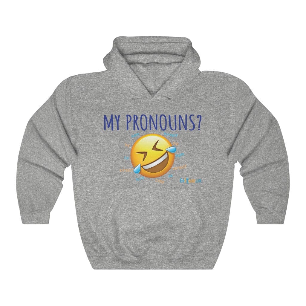 Printify Hoodie Sport Grey / S Pronouns are Funny