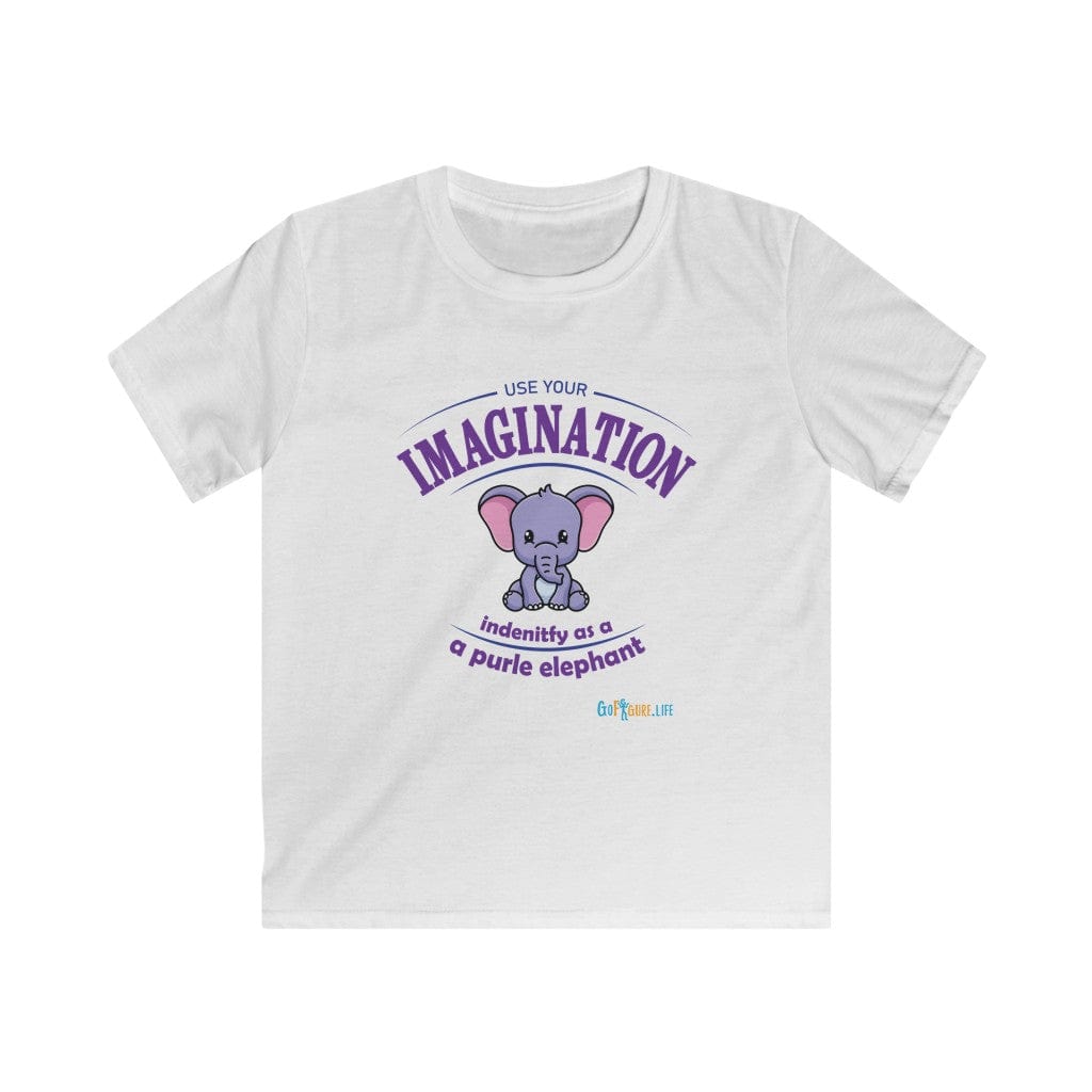 Printify Kids clothes XS / White Identify as a purple elephant