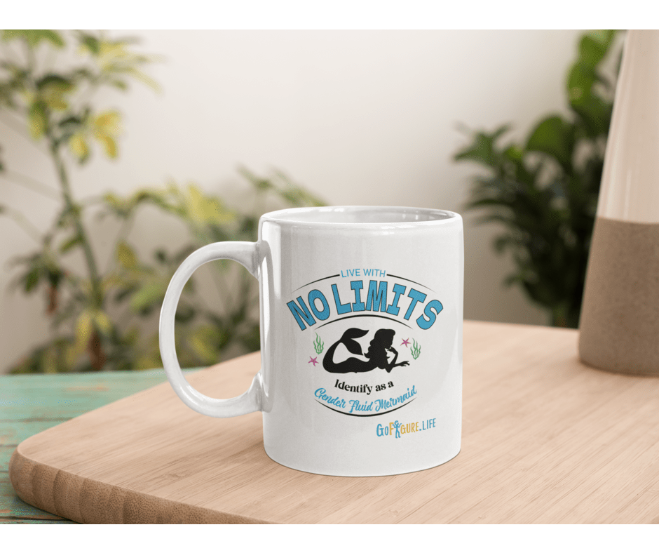 Gelato Mugs White 11oz Ceramic Mug No Limits Mermaid Mug