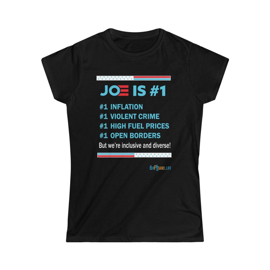 Printify T-Shirt Black / S Joe is #1