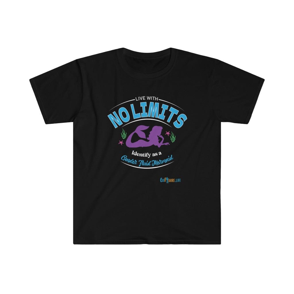 Printify T-Shirt Black / S No Limits Mermaid