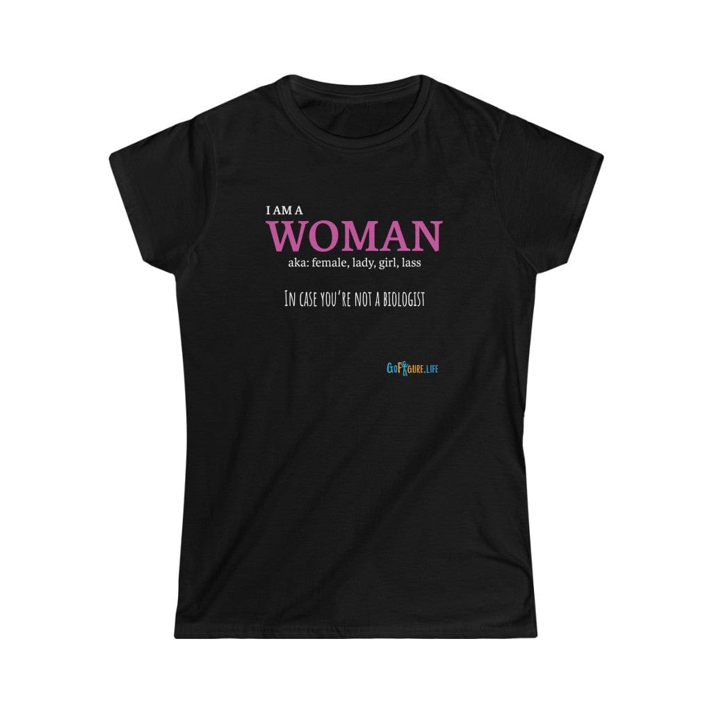Printify T-Shirt Black / S Women's - I am a Woman - simple