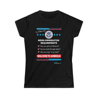 Thumbnail for Printify T-Shirt Black / S Women's - Immigration Requirements