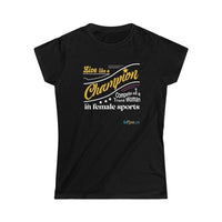 Thumbnail for Printify T-Shirt Black / S Women's - Live like a Champion