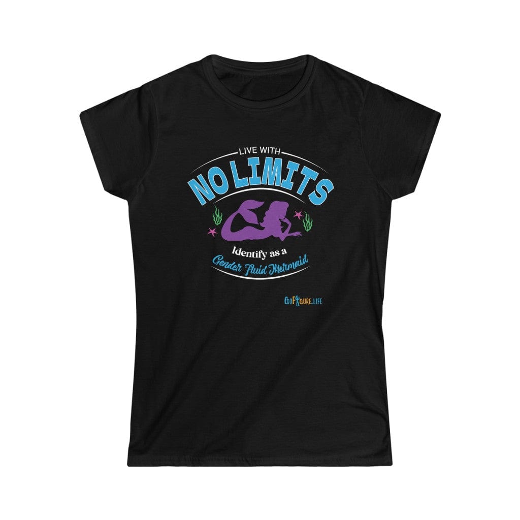 Printify T-Shirt Black / S Women's - No Limits Mermaid