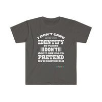 Thumbnail for Printify T-Shirt Charcoal / L I don't care