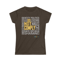 Thumbnail for Printify T-Shirt Dark Chocolate / XL Women's -Do Not Comply