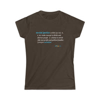 Thumbnail for Printify T-Shirt Dark Chocolate / XL Women's - Social Justice