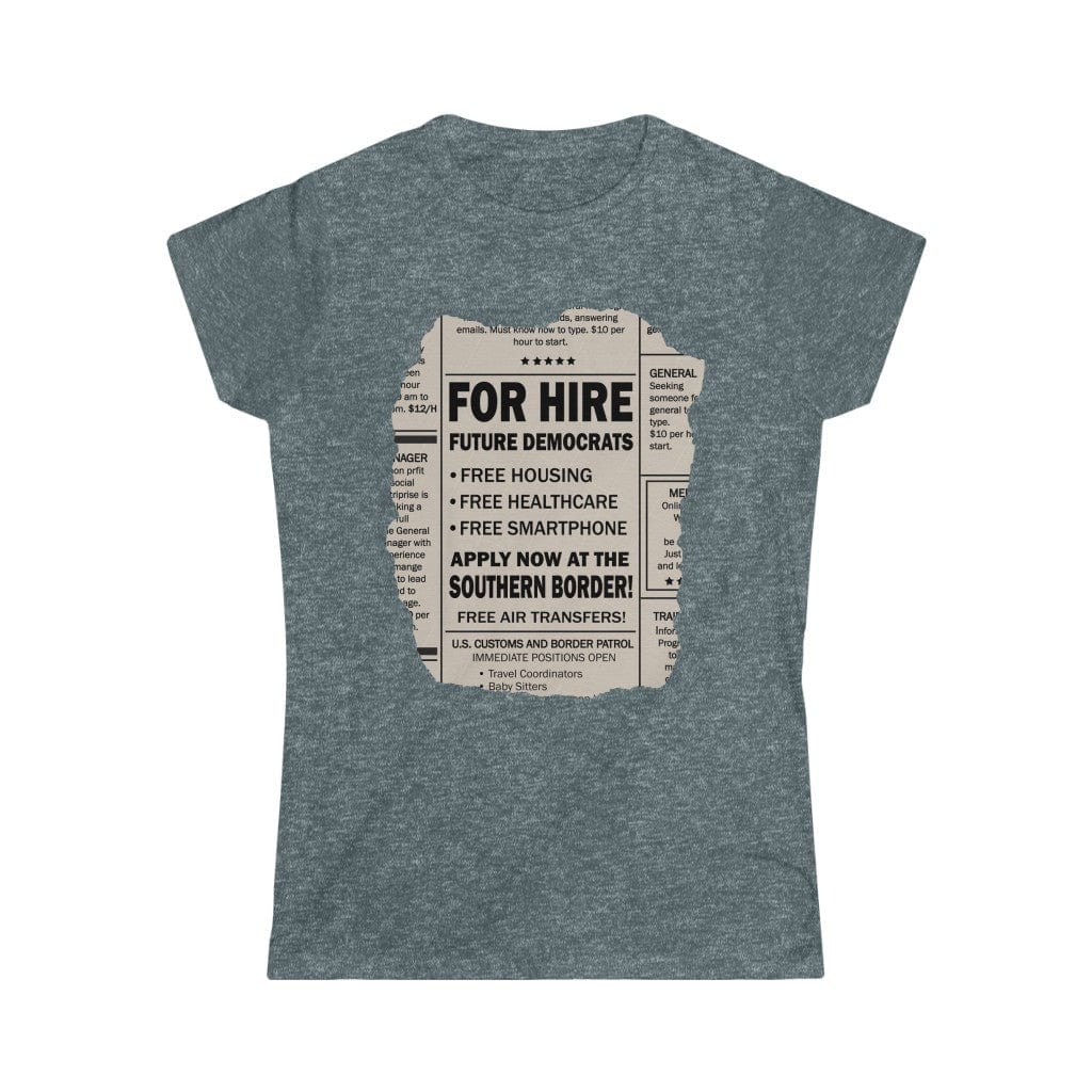 Printify T-Shirt Dark Heather / L Women's - Democrats for Hire
