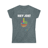 Thumbnail for Printify T-Shirt Dark Heather / L Women's - Hey Joe Middle Finger