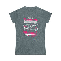 Thumbnail for Printify T-Shirt Dark Heather / S Women's - I am a Woman - fancy