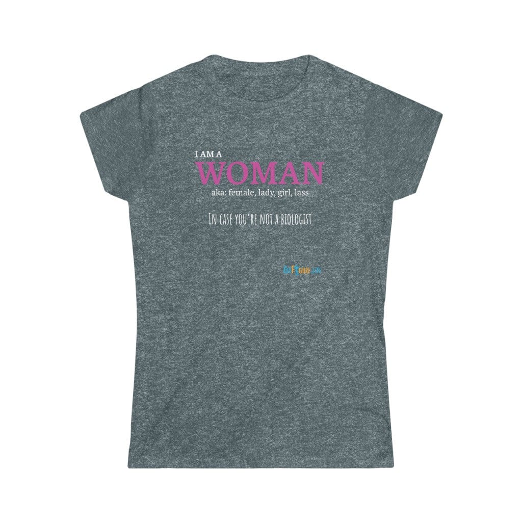 Printify T-Shirt Dark Heather / S Women's - I am a Woman - simple