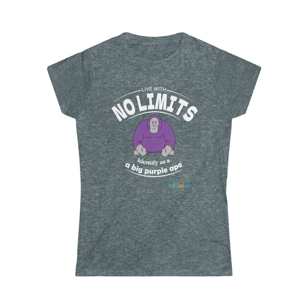 Printify T-Shirt Dark Heather / S Women's - Identify as a Purple Ape