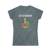 Thumbnail for Printify T-Shirt Dark Heather / S Women's - Let’s go Brandon!