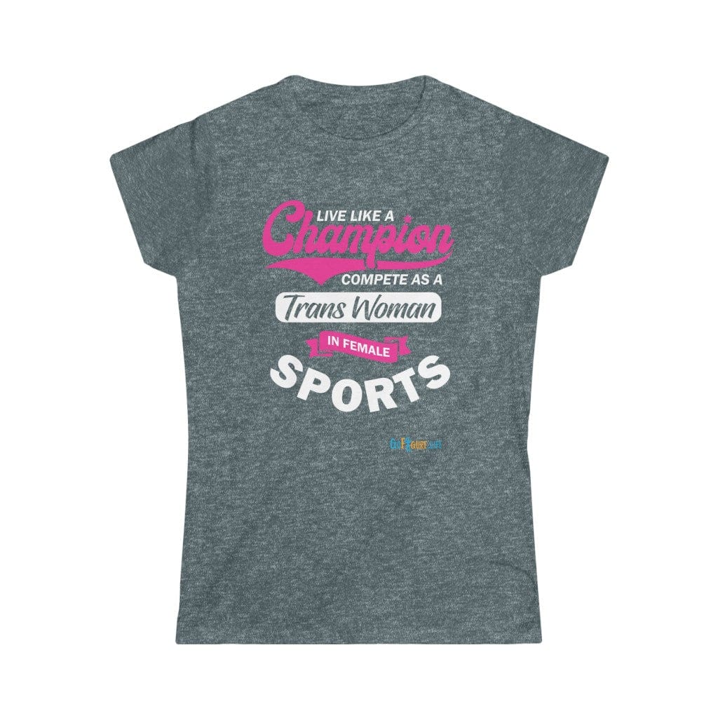 Printify T-Shirt Dark Heather / S Women's - Live Like a Champion 2
