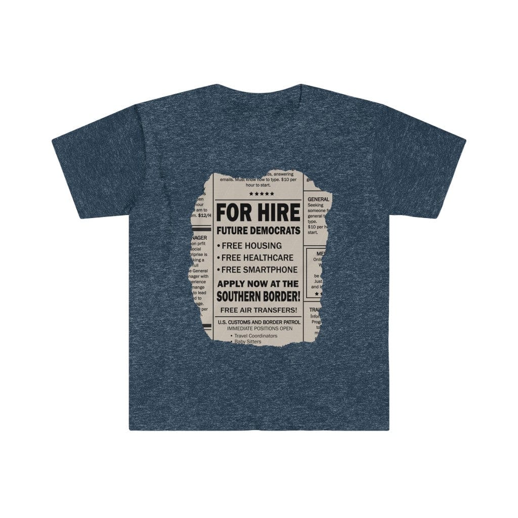 Printify T-Shirt Heather Navy / S Democrats for Hire