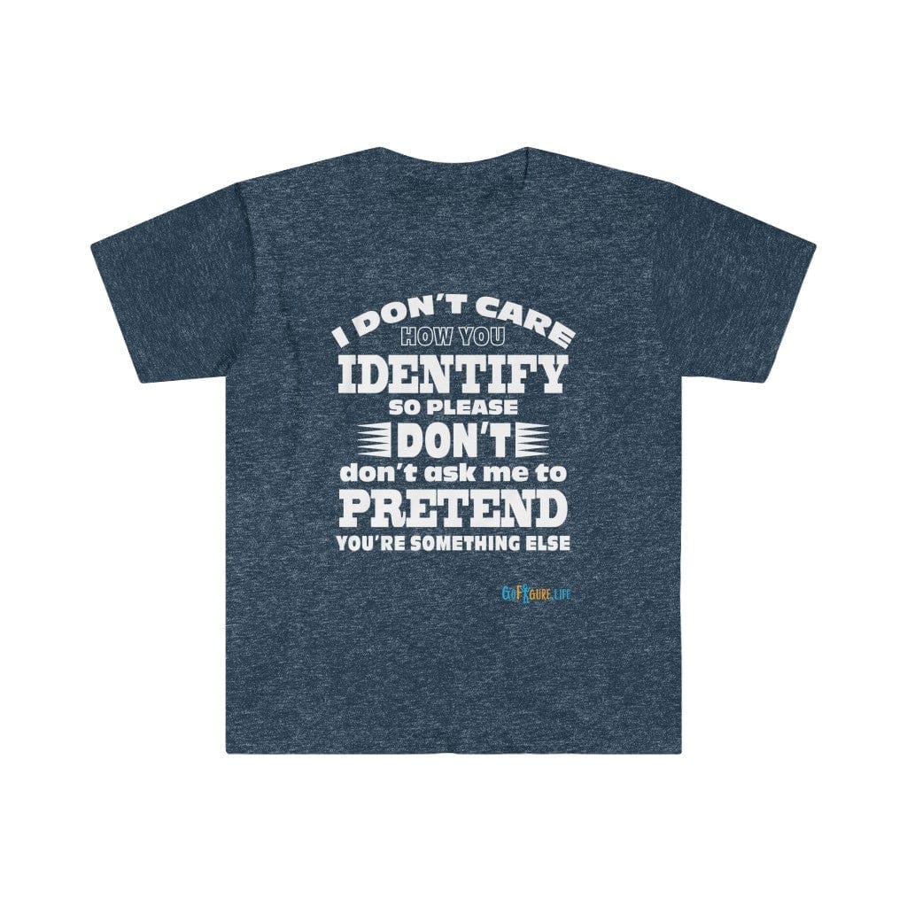 Printify T-Shirt Heather Navy / S I don't care