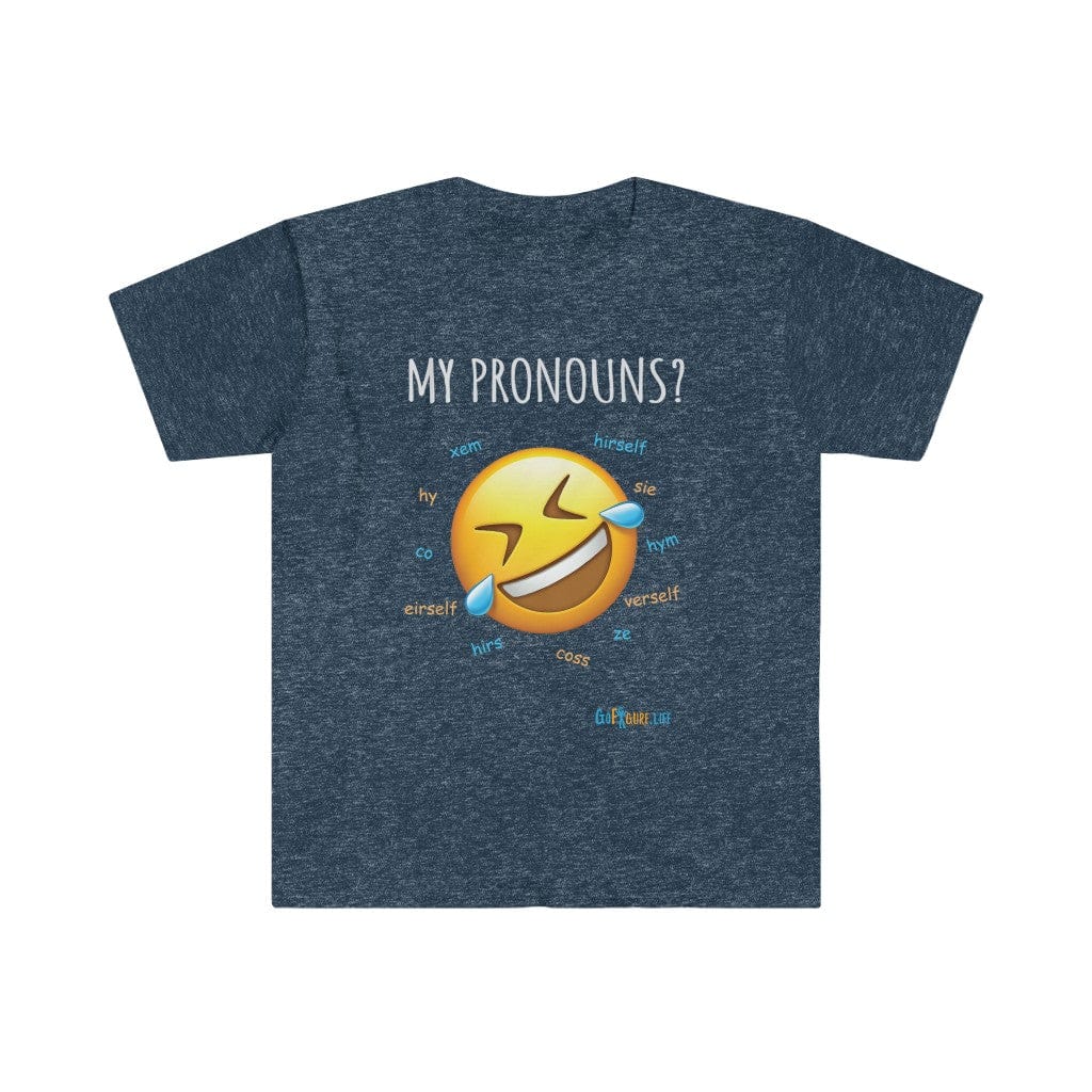 Printify T-Shirt Heather Navy / S Pronouns are Funny