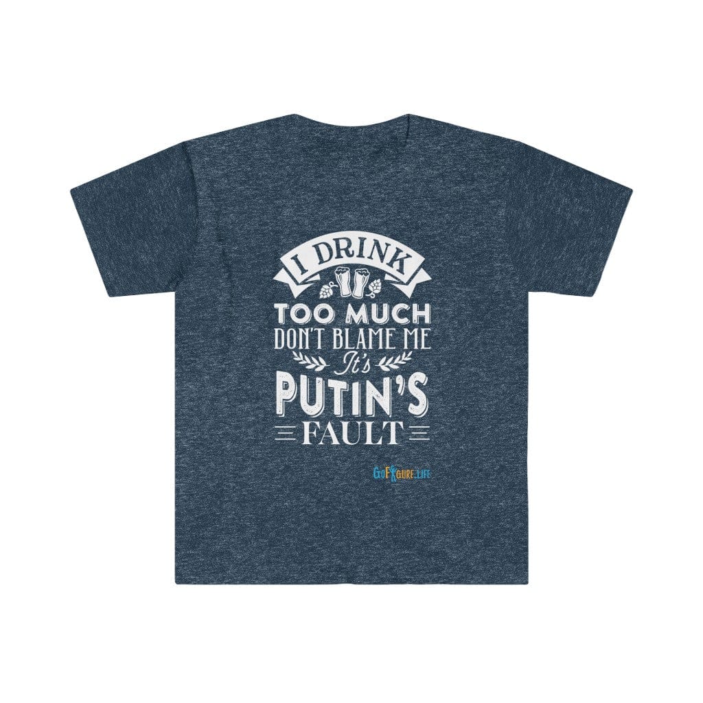 Printify T-Shirt Heather Navy / S Putin's Fault