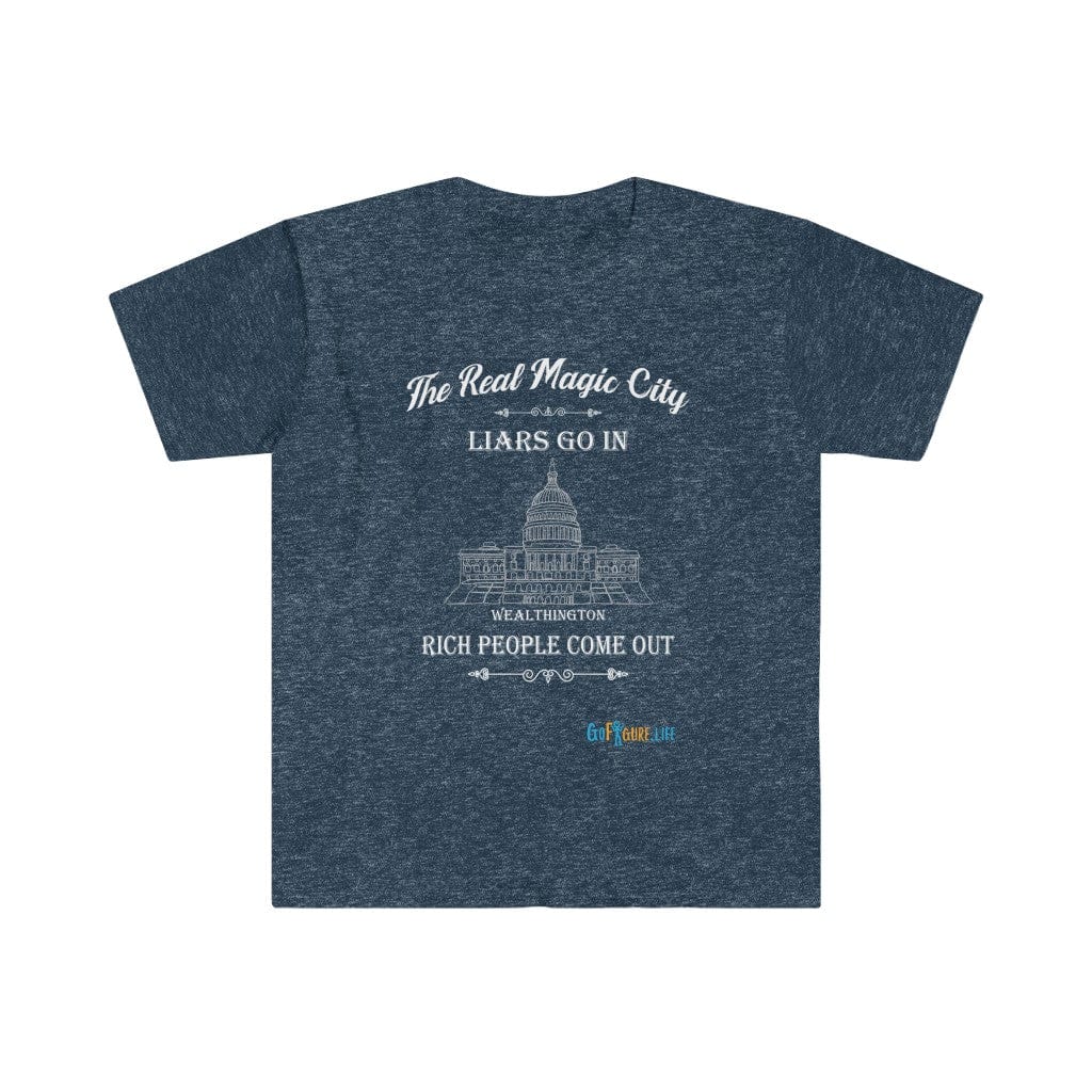 Printify T-Shirt Heather Navy / S The Real Magic City