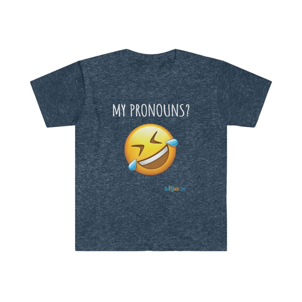Printify T-Shirt Heather Navy / S What Pronouns?