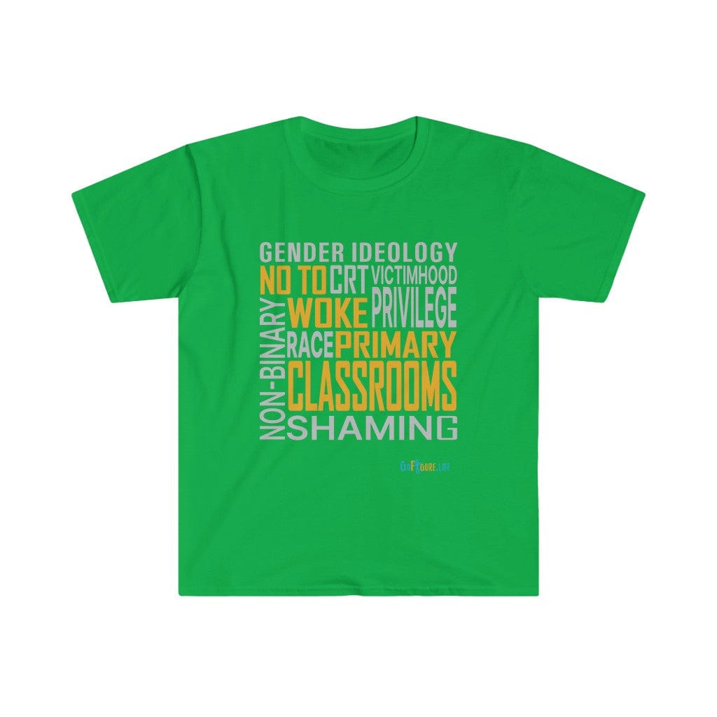 Printify T-Shirt Irish Green / S NO to Woke Classrooms