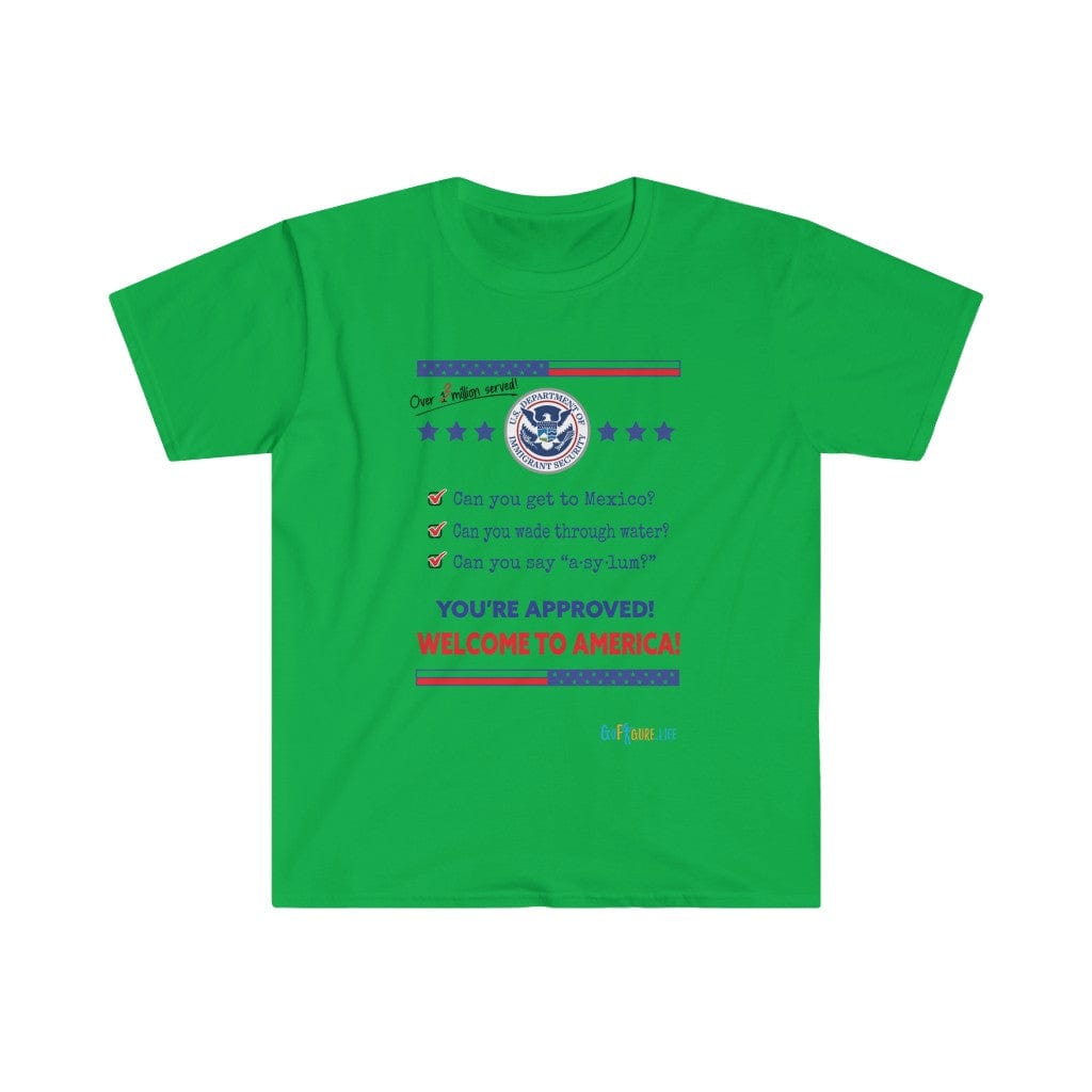 Printify T-Shirt Irish Green / S Welcome to America