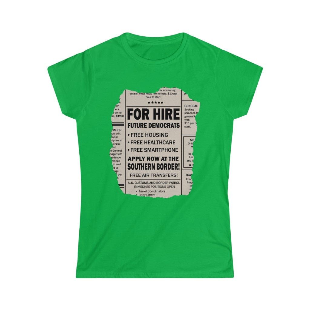 Printify T-Shirt Irish Green / S Women's - Democrats for Hire
