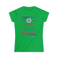 Thumbnail for Printify T-Shirt Irish Green / S Women's - Immigration Requirements