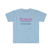Thumbnail for Printify T-Shirt Light Blue / L I am a Woman - simple