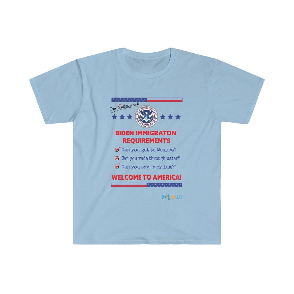 Printify T-Shirt Light Blue / S Immigration Requirements