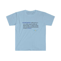 Thumbnail for Printify T-Shirt Light Blue / S Social Justice