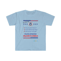 Thumbnail for Printify T-Shirt Light Blue / S Welcome to America