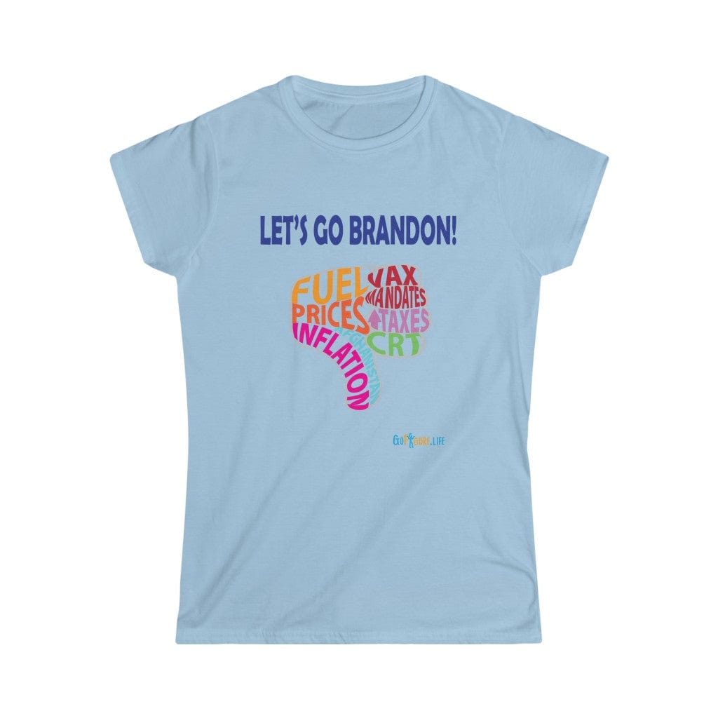 Printify T-Shirt Light Blue / S Women's -Brandon Thumbs Down