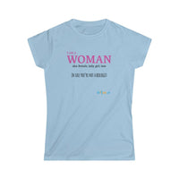 Thumbnail for Printify T-Shirt Light Blue / S Women's - I am a Woman - simple