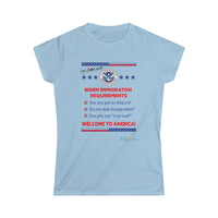 Thumbnail for Printify T-Shirt Light Blue / S Women's - Immigration Requirements