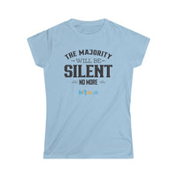 Thumbnail for Printify T-Shirt Light Blue / S Women's - Silent No More