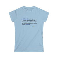 Thumbnail for Printify T-Shirt Light Blue / S Women's - Social Justice